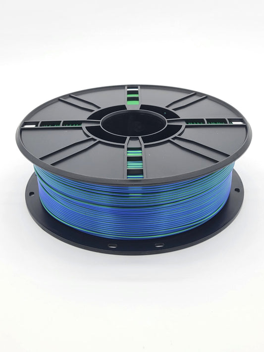 CAZ Filament Dual Colour Dark Blue/ Dark Green Silk PLA  - 1.75mm (1kg) image 1