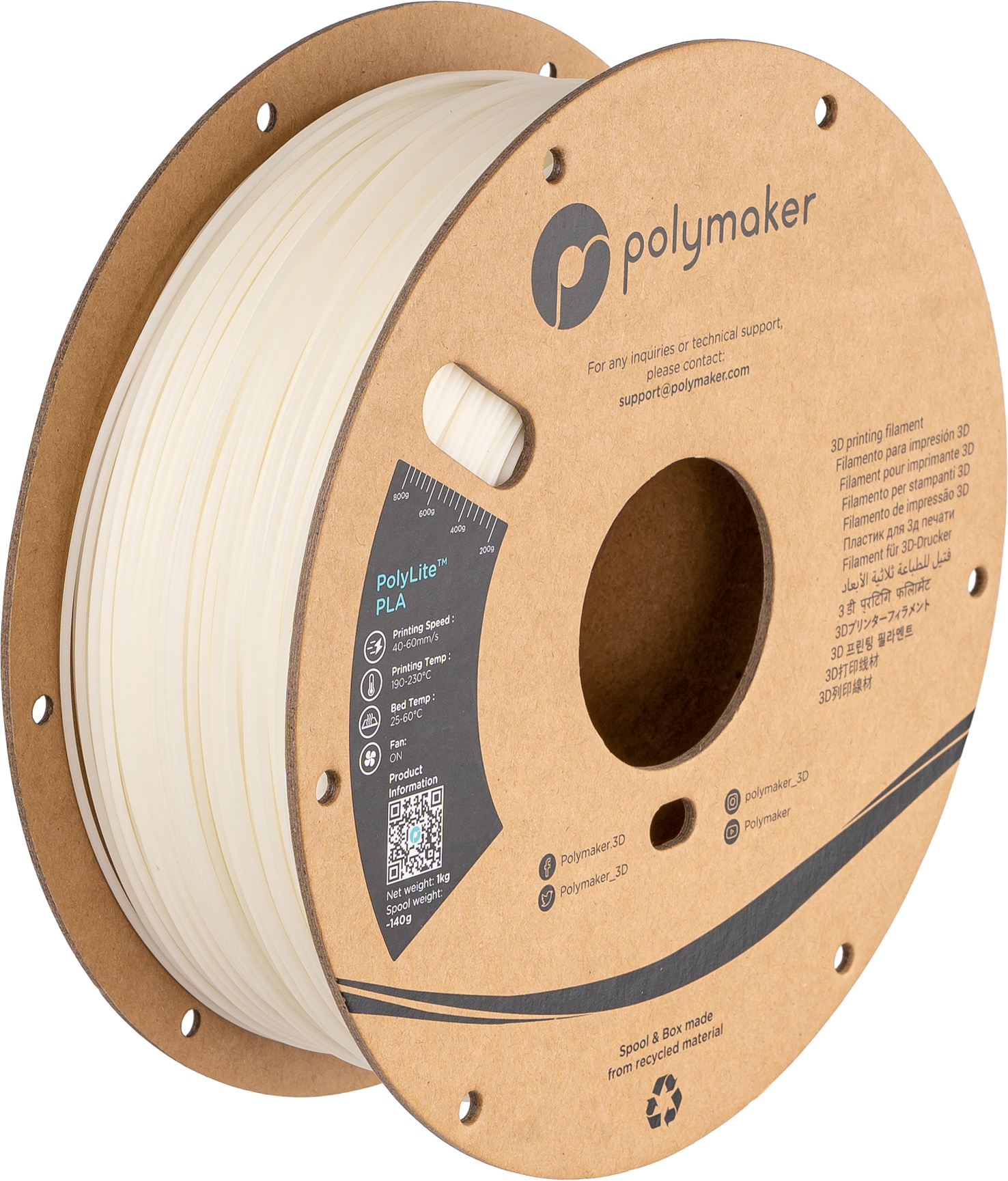 PolyLite™ Glow PLA 1.75mm 1kg - Glow Green image 0