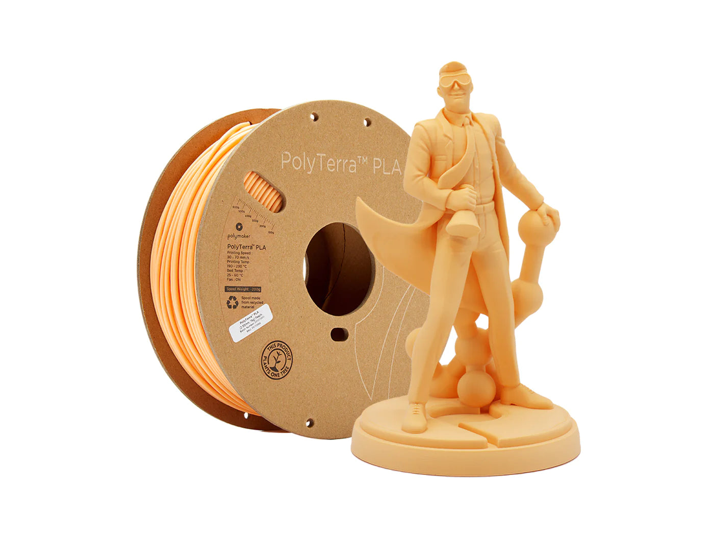 Polymaker PolyTerra PLA 1.75mm 1kg - Pastel Peach image 0