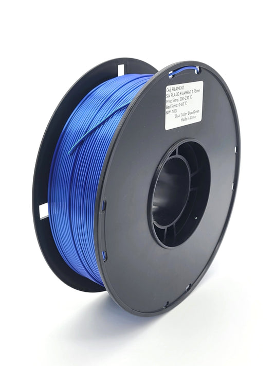 CAZ Filament Dual Colour Dark Blue/ Dark Green Silk PLA  - 1.75mm (1kg) image 0