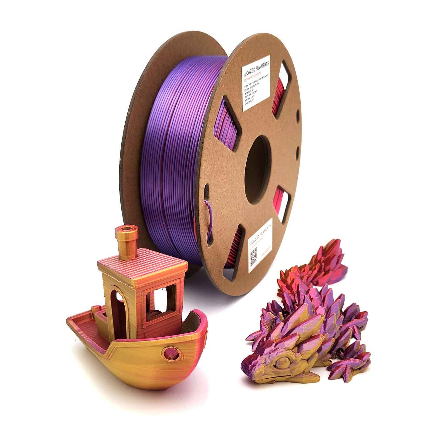 CAZ Filament Tri Colour Silk PLA  - 1.75mm (1kg)