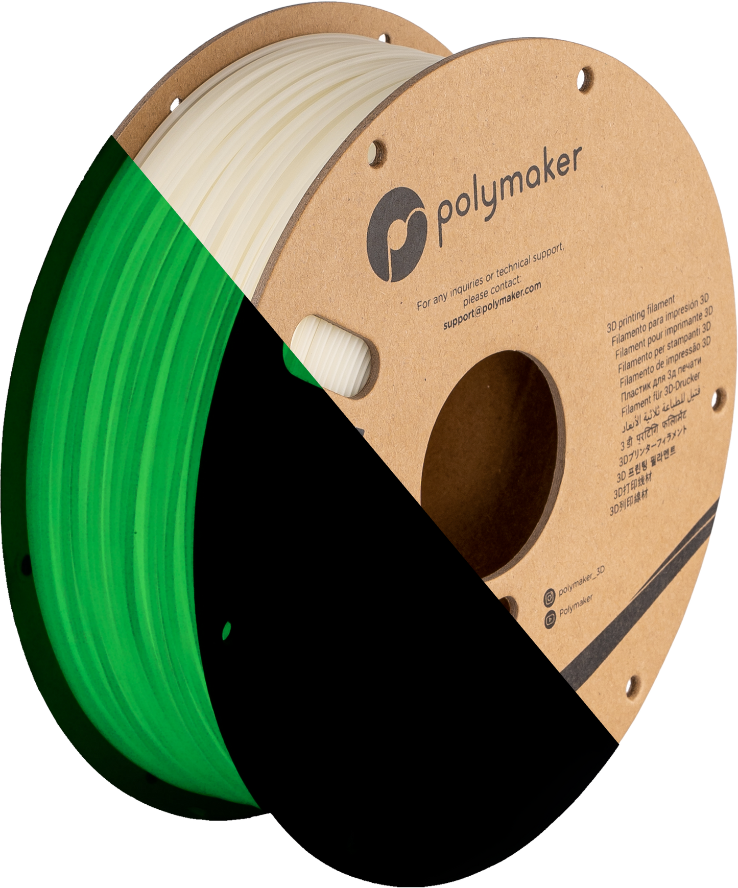 PolyLite™ Glow PLA 1.75mm 1kg - Glow Green image 1