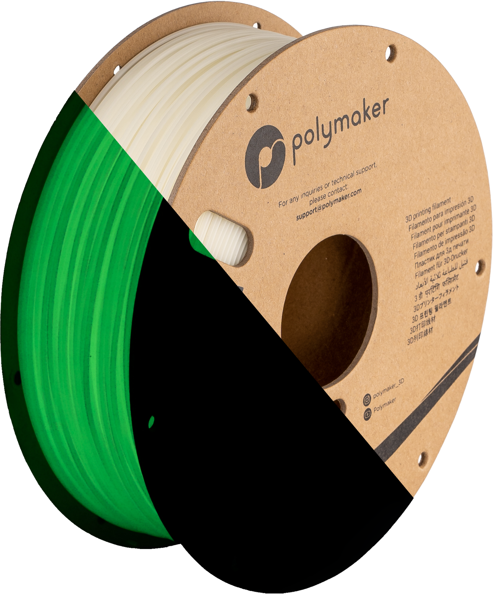 PolyLite™ Glow PLA 1.75mm 1kg - Glow Green image 1