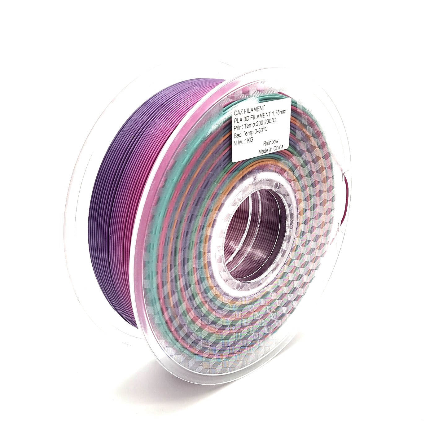 CAZ Filament Rainbow Silk PLA  - 1.75mm (1kg)
