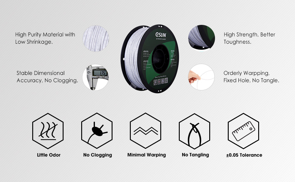 eSUN eMarble PLA Filament - Natrual - 1.75mm (1kg) image 3