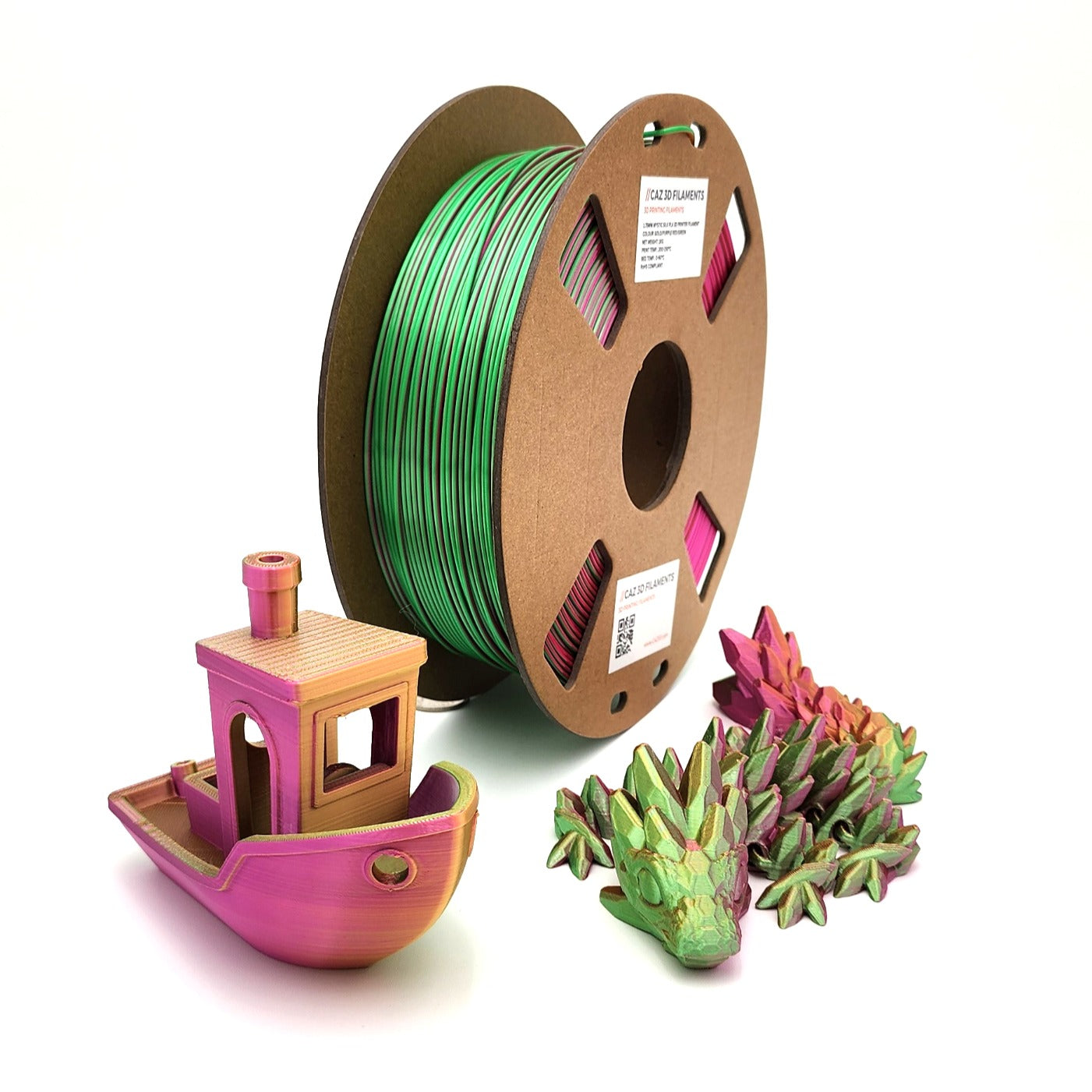 CAZ Filament Tri Colour Silk PLA  - 1.75mm (1kg)