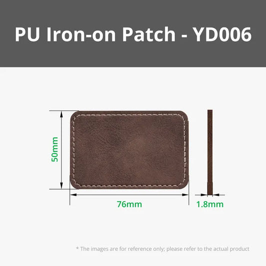 Rectangular PU Iron-on Patch (10pcs)