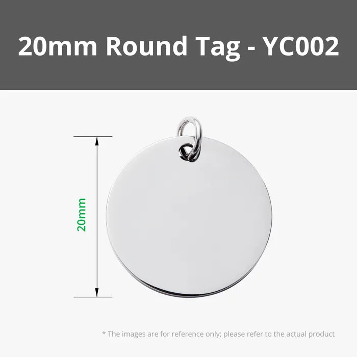 Round Stainless Steel Tag (5pcs)
