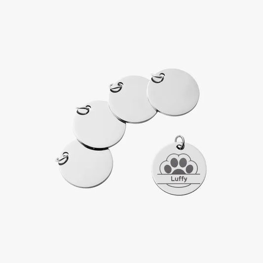 Round Stainless Steel Tag (5pcs)