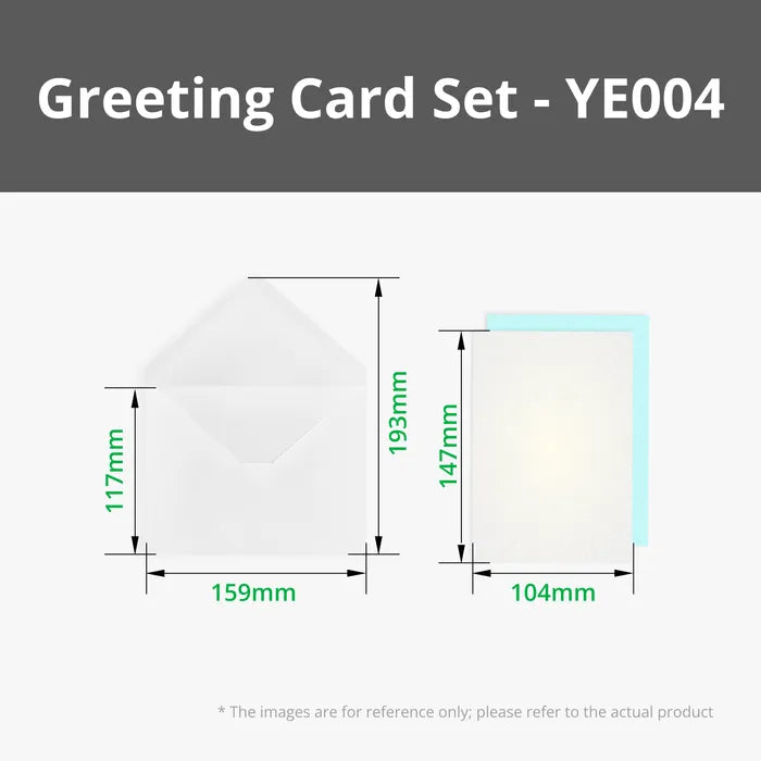 Pearlescent White Greeting Card Set (2pcs) - YE004