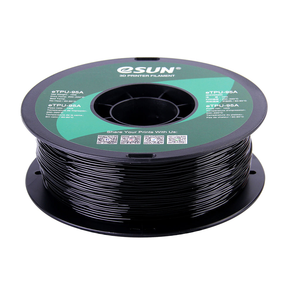 eSUN eTPU-95A Filament - Black - 1.75mm (1kg) image 2