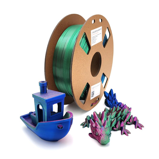 CAZ Filament Tri Colour Red/Blue/Green Silk PLA  - 1.75mm (1kg) image 0