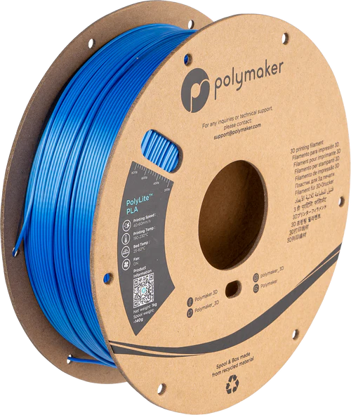 Polymaker PolyLite Silk PLA 1.75mm -Silk Blue image 0