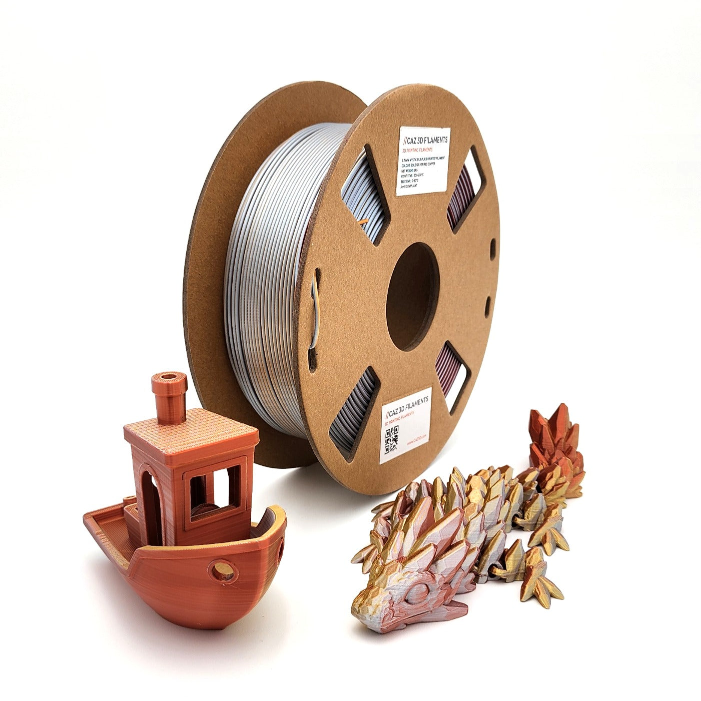 CAZ Filament Tri Colour Silk PLA  - 1.75mm (1kg)