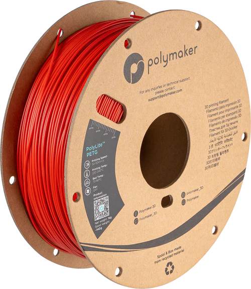 Polymaker PolyLite PETG 1.75mm - Red image 0