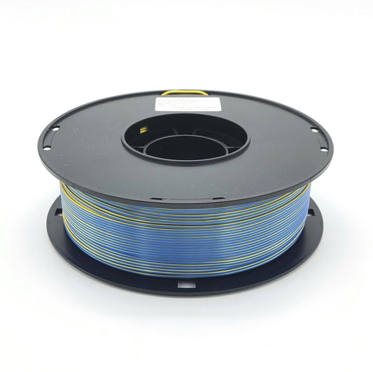CAZ Filament Dual Colour Silk PLA - Ukraine Blue/Yellow - 1.75mm (1kg) image 1