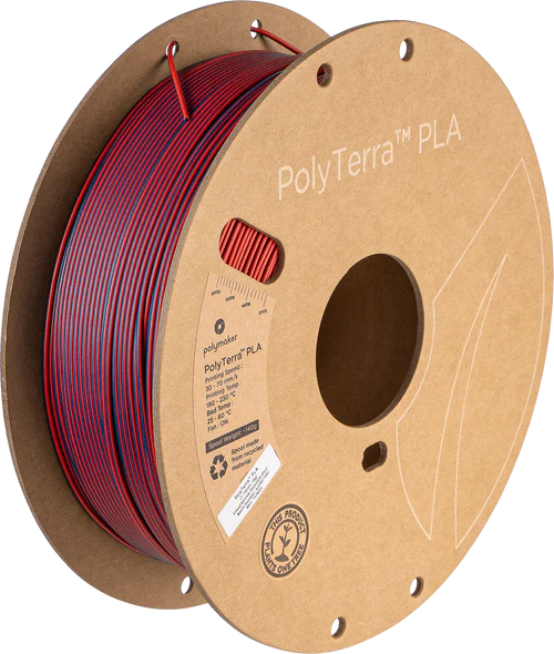 Polymaker PolyTerra Dual PLA 1.75mm 1kg - Mixed Berries (Red-Dark Blue) image 0