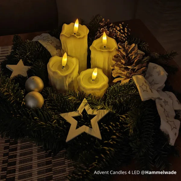 LED Flame Tea Light Candle Set Warm Yellow (12pcs) - B-KC008