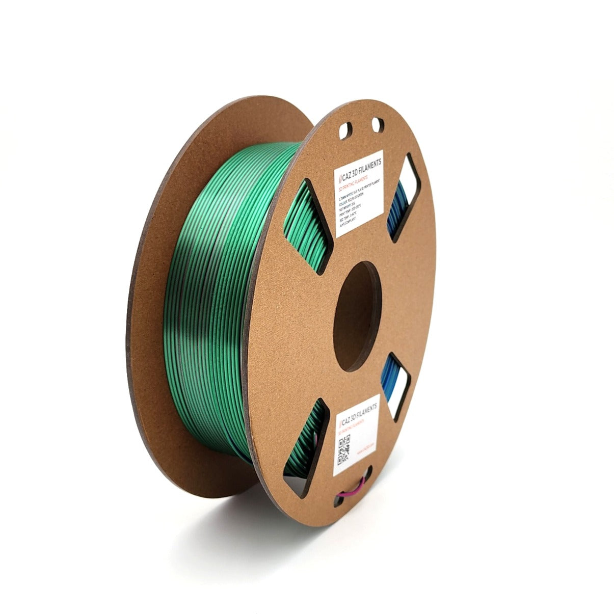 CAZ Filament Tri Colour Red/Blue/Green Silk PLA  - 1.75mm (1kg) image 2