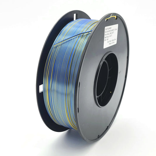 CAZ Filament Dual Colour Silk PLA - Ukraine Blue/Yellow - 1.75mm (1kg) image 0