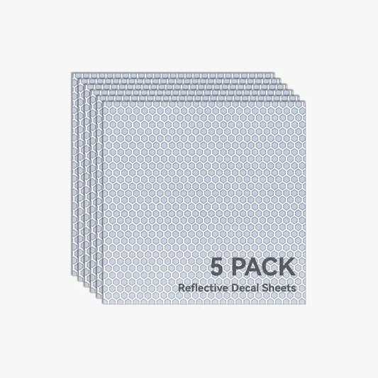 Light Gray Reflective Decal Sheet (5pcs) - YZ002