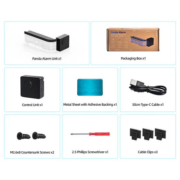 BIQU Panda Alarm Wireless Audio Visual Alarm Notify Print Completion and Errors for P1 Series