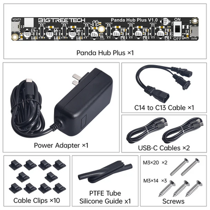 BIGTREETECH Panda Hub Dual USB Adapter Shield the Original USB Port on Bambu Lab P1S/P1P Printers