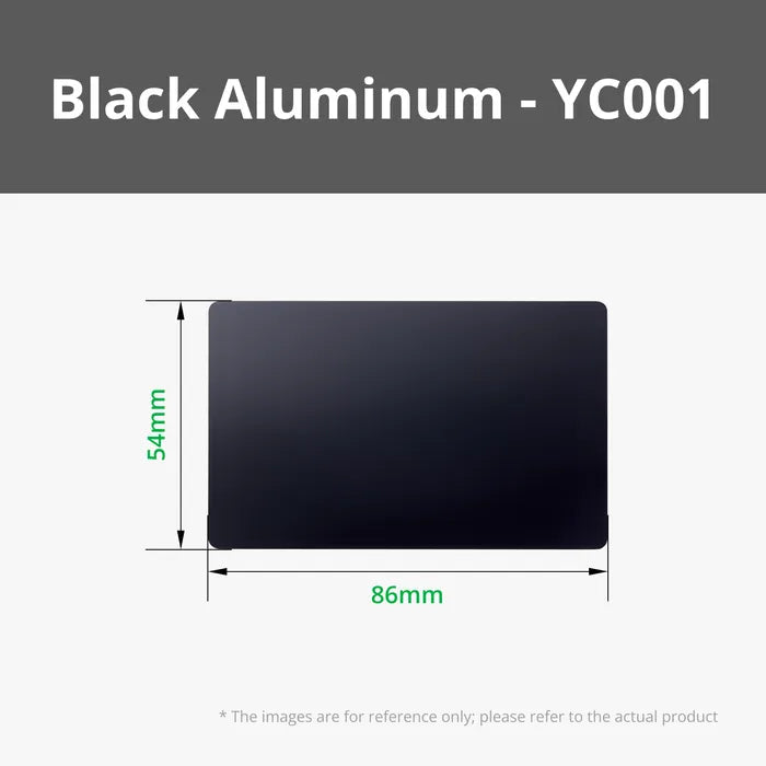 Black Aluminium Card (10pcs) - YC001