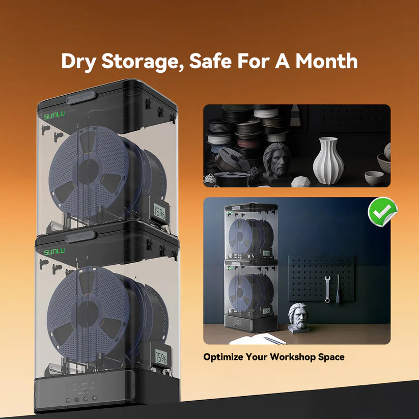 Filament Combining Machine SUNLU FilaDryer SP2, 2-in-1 Filament Dryer Combine with Storage Box, C ...