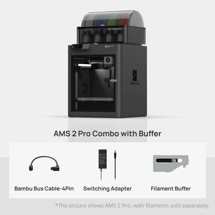 Bambu Lab P1S AMS 2 Pro Combo with Filament Buffer