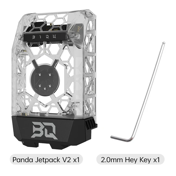 BIQU Panda Jetpack V2 Lightweight Hollow Design Bambu Extruder Front Cover Integrated with Panda Jet Cooling Fan Duct for Bambu Lab P1/X1