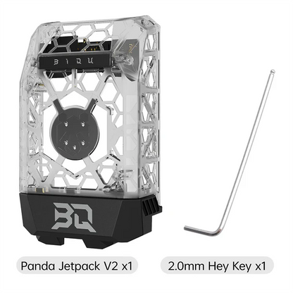 BIQU Panda Jetpack V2 Lightweight Hollow Design Bambu Extruder Front Cover Integrated with Panda Jet Cooling Fan Duct for Bambu Lab P1/X1