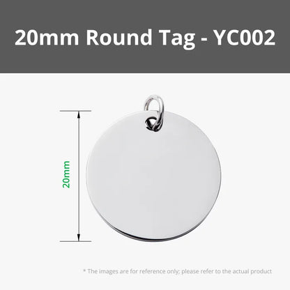 Round Stainless Steel Tag (5pcs)
