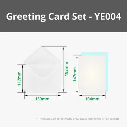Pearlescent White Greeting Card Set (2pcs) - YE004