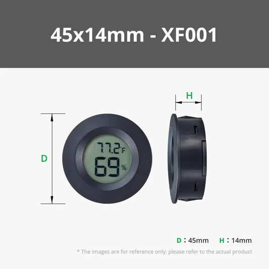 Circular Embedded Electronic Digital Thermometer Hygrometer - XF001