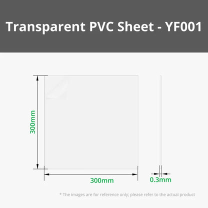 0.3mm Transparent PVC Sheet (5pcs) - YF001