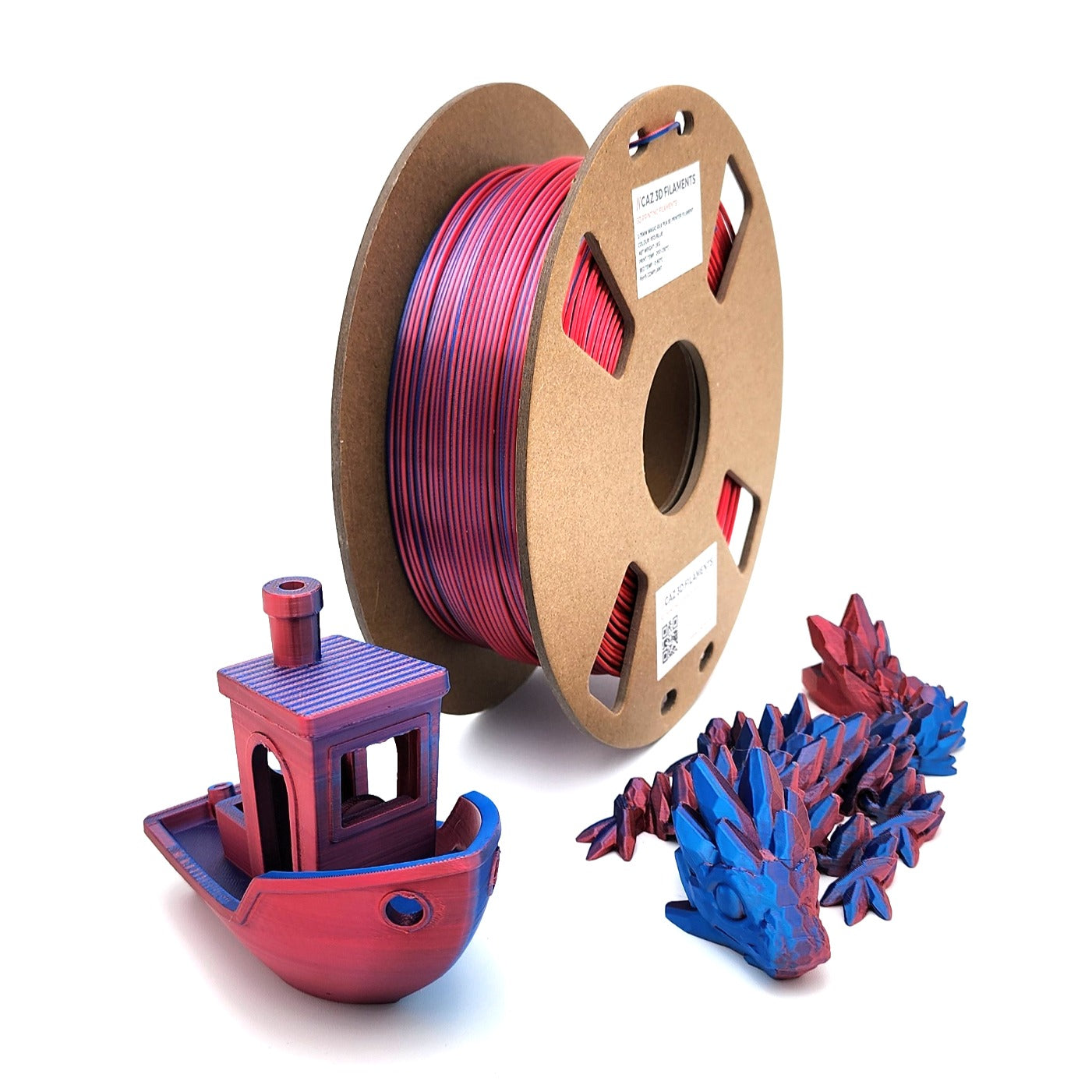 CAZ Filament Dual Colour Silk PLA  - 1.75mm (1kg)