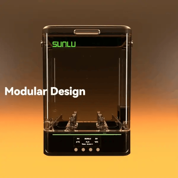 SUNLU FilaDryer SP2, 2-in-1 Filament Dryer Combine with Storage Box, Compatible with spool size 1kg×2 or 2kg×1 or 3kg×1