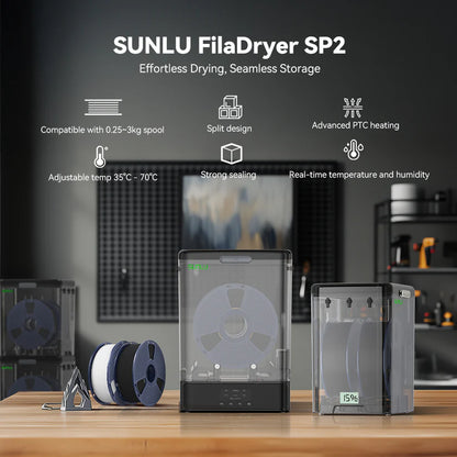 Filament Combining Machine SUNLU FilaDryer SP2, 2-in-1 Filament Dryer Combine with Storage Box, C ...