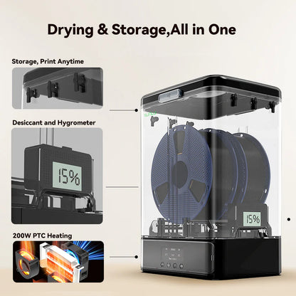 Filament Combining Machine SUNLU FilaDryer SP2, 2-in-1 Filament Dryer Combine with Storage Box, C ...